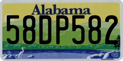 AL license plate 58DP582