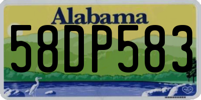AL license plate 58DP583
