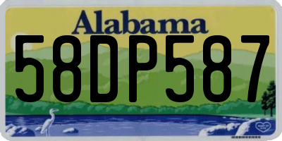 AL license plate 58DP587