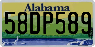AL license plate 58DP589