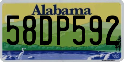 AL license plate 58DP592