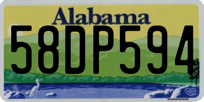 AL license plate 58DP594