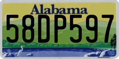 AL license plate 58DP597