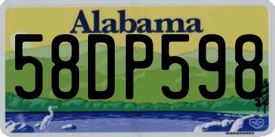 AL license plate 58DP598