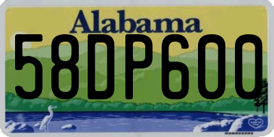 AL license plate 58DP600