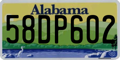 AL license plate 58DP602