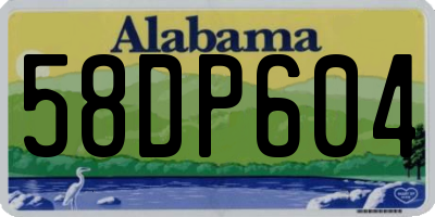 AL license plate 58DP604
