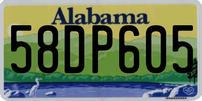AL license plate 58DP605