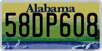 AL license plate 58DP608