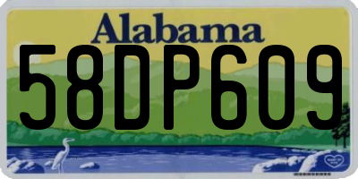 AL license plate 58DP609