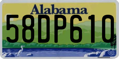 AL license plate 58DP610