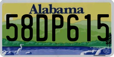 AL license plate 58DP615