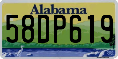 AL license plate 58DP619