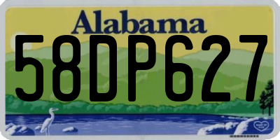 AL license plate 58DP627