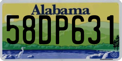 AL license plate 58DP631