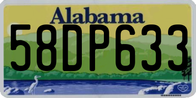 AL license plate 58DP633