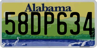 AL license plate 58DP634
