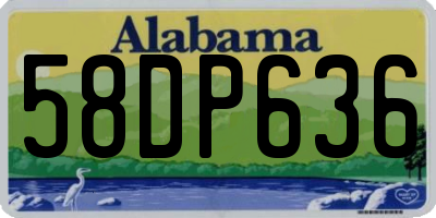AL license plate 58DP636