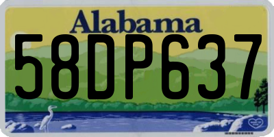 AL license plate 58DP637