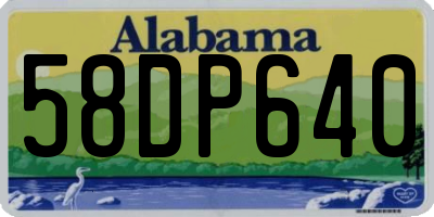 AL license plate 58DP640