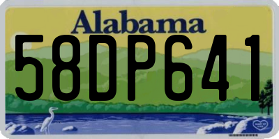 AL license plate 58DP641