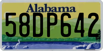 AL license plate 58DP642
