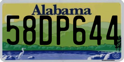 AL license plate 58DP644