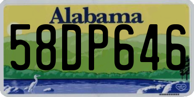 AL license plate 58DP646