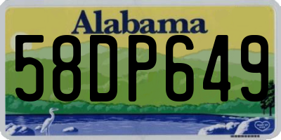 AL license plate 58DP649