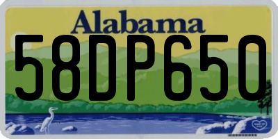 AL license plate 58DP650