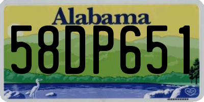 AL license plate 58DP651