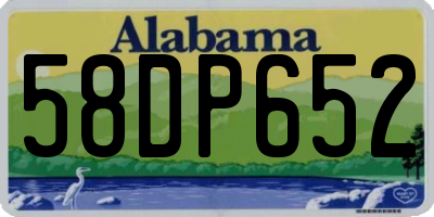 AL license plate 58DP652