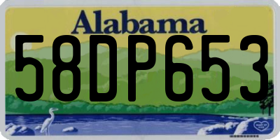 AL license plate 58DP653