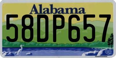 AL license plate 58DP657