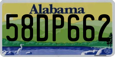 AL license plate 58DP662