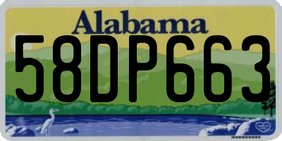 AL license plate 58DP663
