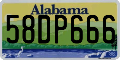 AL license plate 58DP666