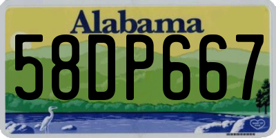 AL license plate 58DP667