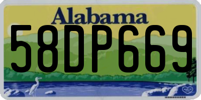AL license plate 58DP669