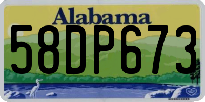 AL license plate 58DP673