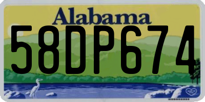AL license plate 58DP674