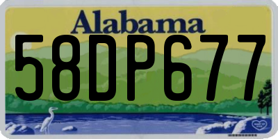 AL license plate 58DP677