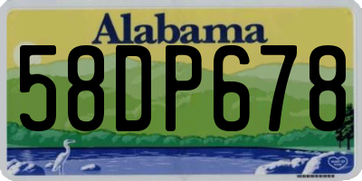 AL license plate 58DP678