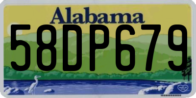 AL license plate 58DP679