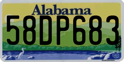 AL license plate 58DP683