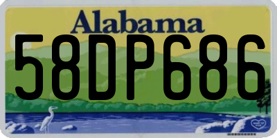 AL license plate 58DP686