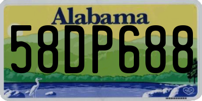 AL license plate 58DP688