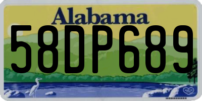 AL license plate 58DP689