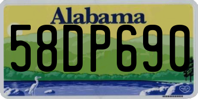 AL license plate 58DP690