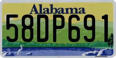 AL license plate 58DP691